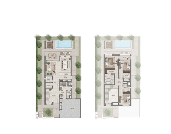 3-bedroom villa floor plan. Detailed property layouts provided by our Salva the Heights real estate team.