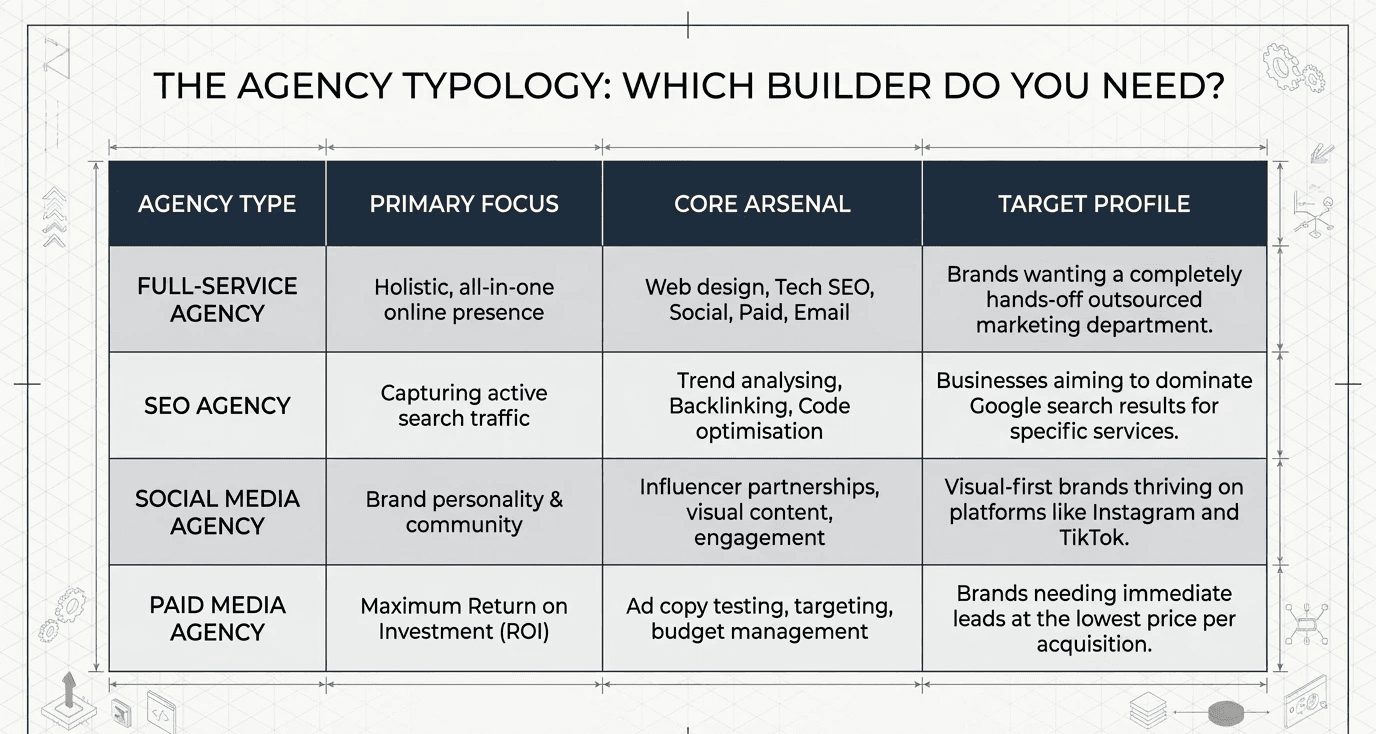 types of digital marketing agency