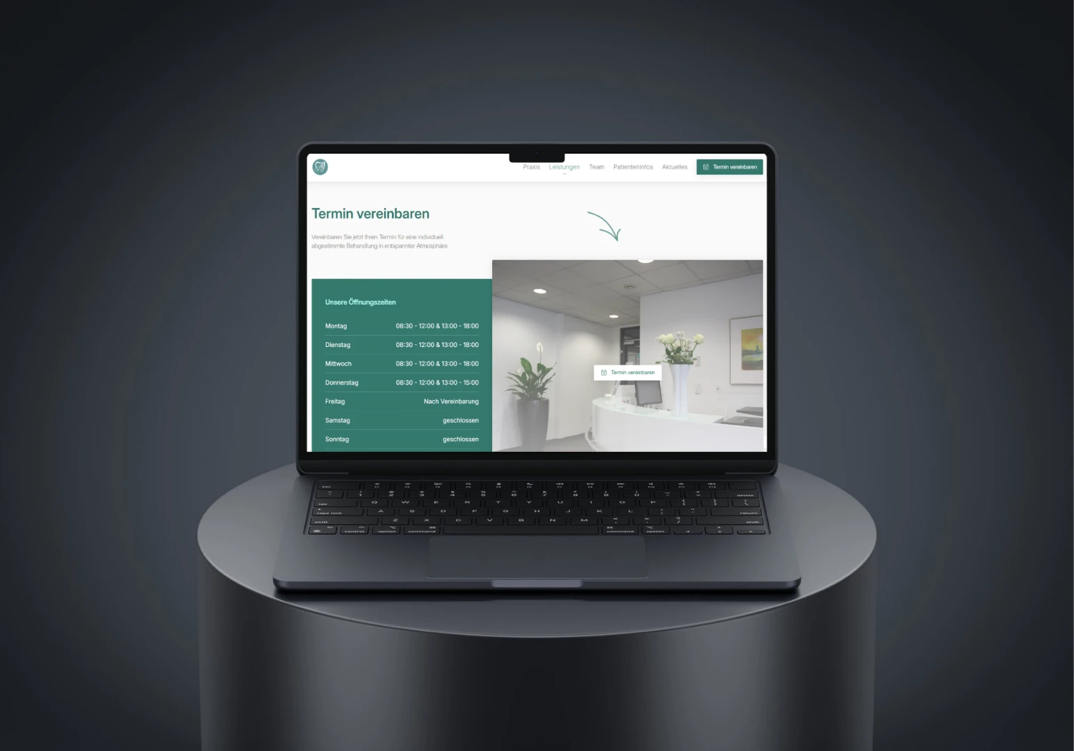 Mockup der Website von Al Machot
