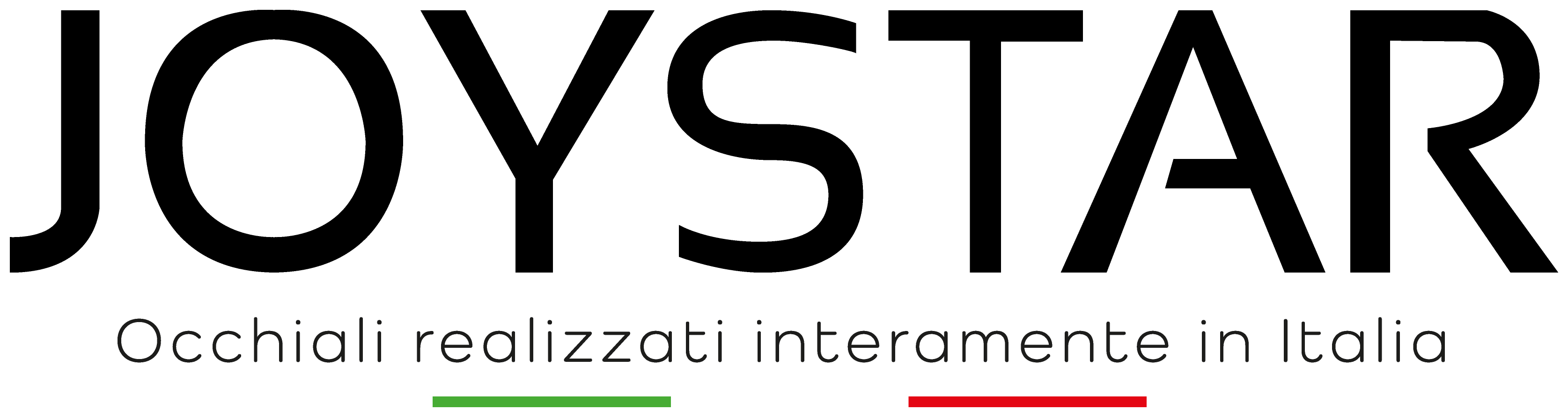 Logo ufficiale Joystar Eyewear in grandi lettere nere maiuscole, accompagnato dalla dicitura “Occhiali realizzati interamente in Italia” e da sottili elementi nei colori verde, bianco e rosso della bandiera italiana. Joystar propone montature da vista e da sole interamente progettate e prodotte con componenti 100% Made in Italy, combinando tecniche artigianali, design contemporaneo e materiali selezionati. Le collezioni utilizzano acetato di cellulosa, metallo e soluzioni combinate “cellometallo”, con finiture curate, inserti lucidi, lavorazioni manuali e attenzione alle variazioni cromatiche che rendono ogni pezzo leggermente differente. La produzione in serie limitata permette di valorizzare dettagli, comfort, leggerezza, resistenza e controllo qualitativo. Lo stile Joystar alterna modelli classici e sofisticati a forme più audaci, dinamiche e urbane, ispirate anche al ritmo, alle architetture e all’identità metropolitana di Milano. Marchio di occhialeria italiana selezionato da Ottica Dentella per uomini e donne che cercano personalità, manifattura autentica, qualità dei materiali ed eleganza contemporanea.