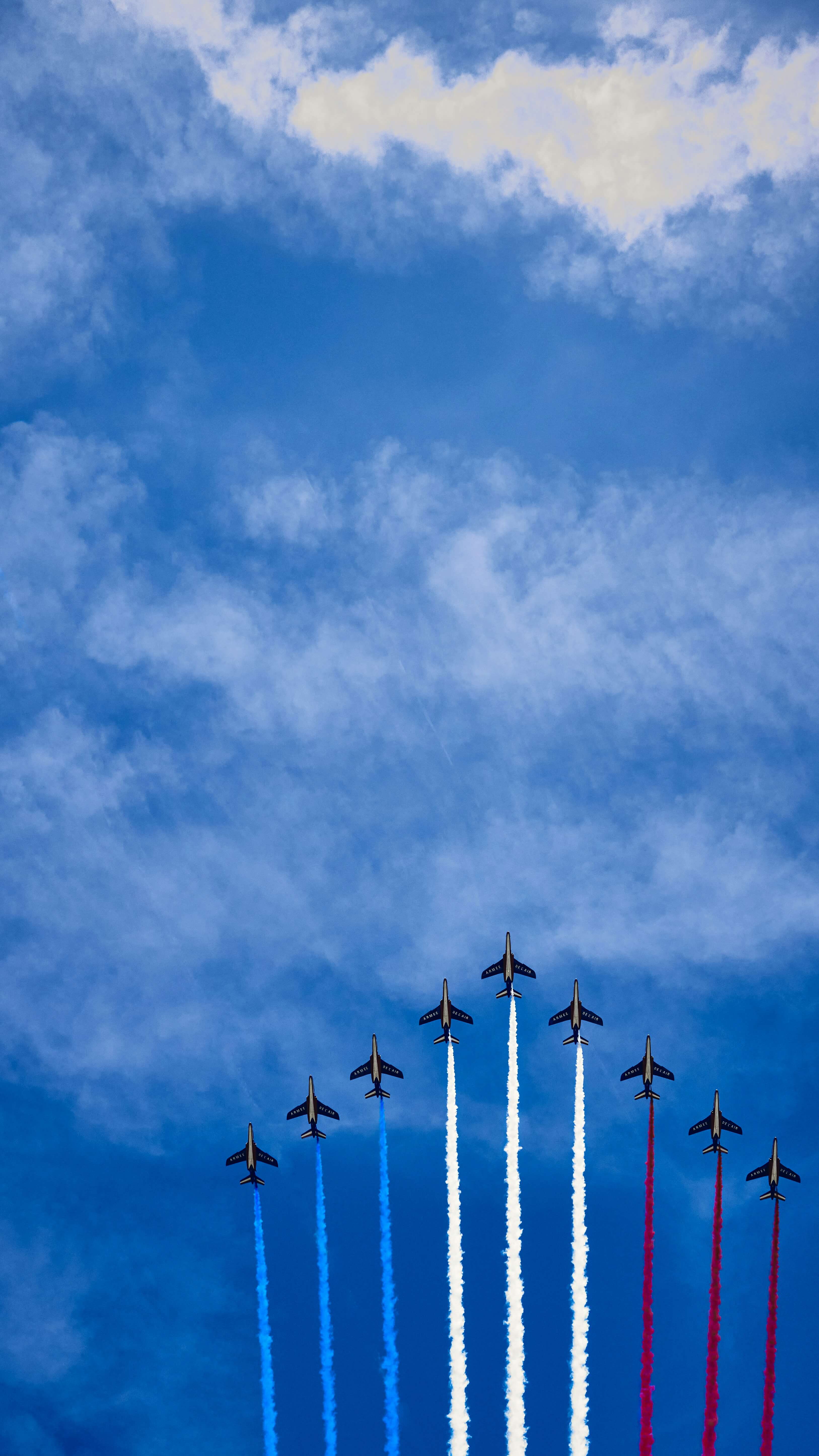 Avions formant le drapeau français