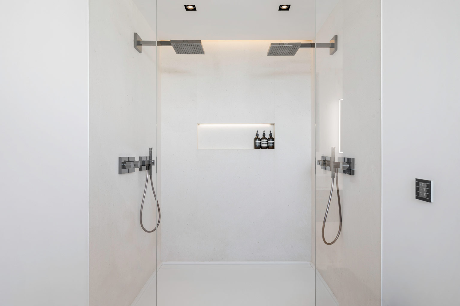 Suite Three double shower bathroom, exclusive luxury villa Ibiza