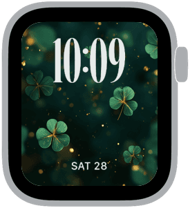 cloverfield Apple Watch face preview 2 featuring gradient, modern, st patricks day, and spring.