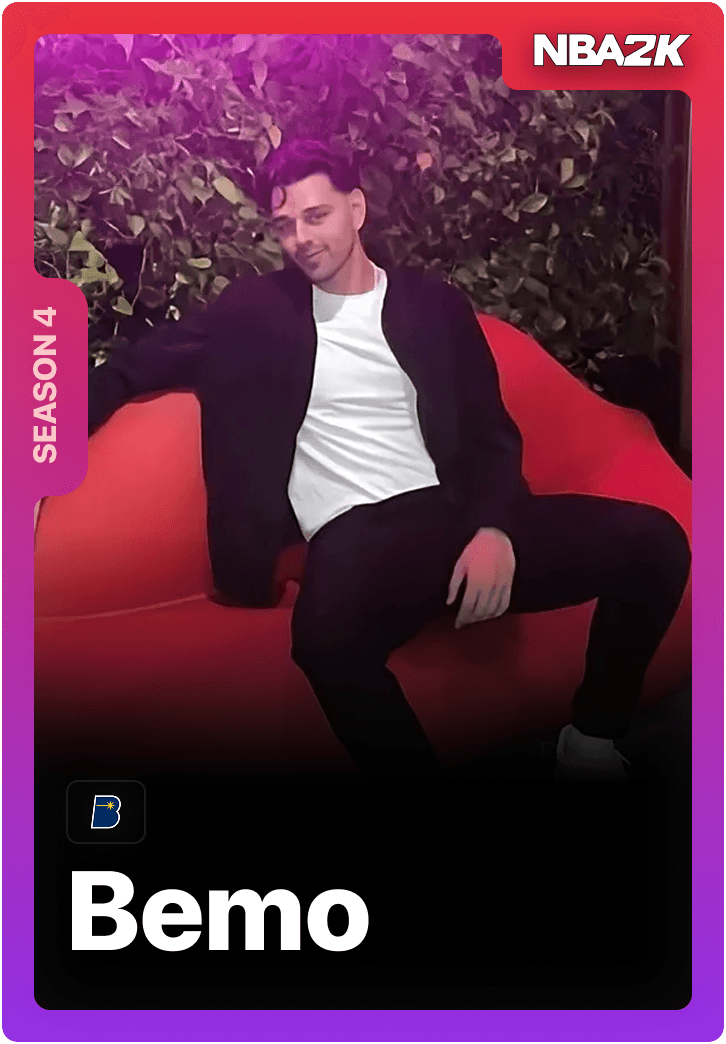 Bemo NBA 2K professional gamer competing in the 1v1Me NBA 2K league