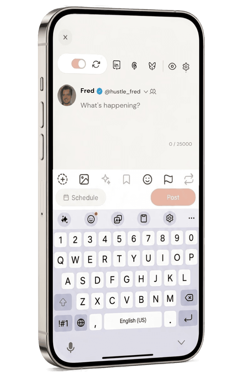 SupaBird multi-platform post preview on iPhone