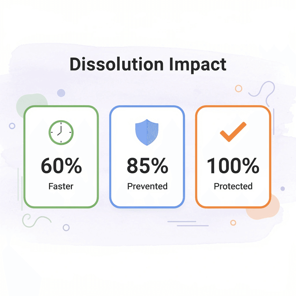 Statistics showing dissolution process improvements