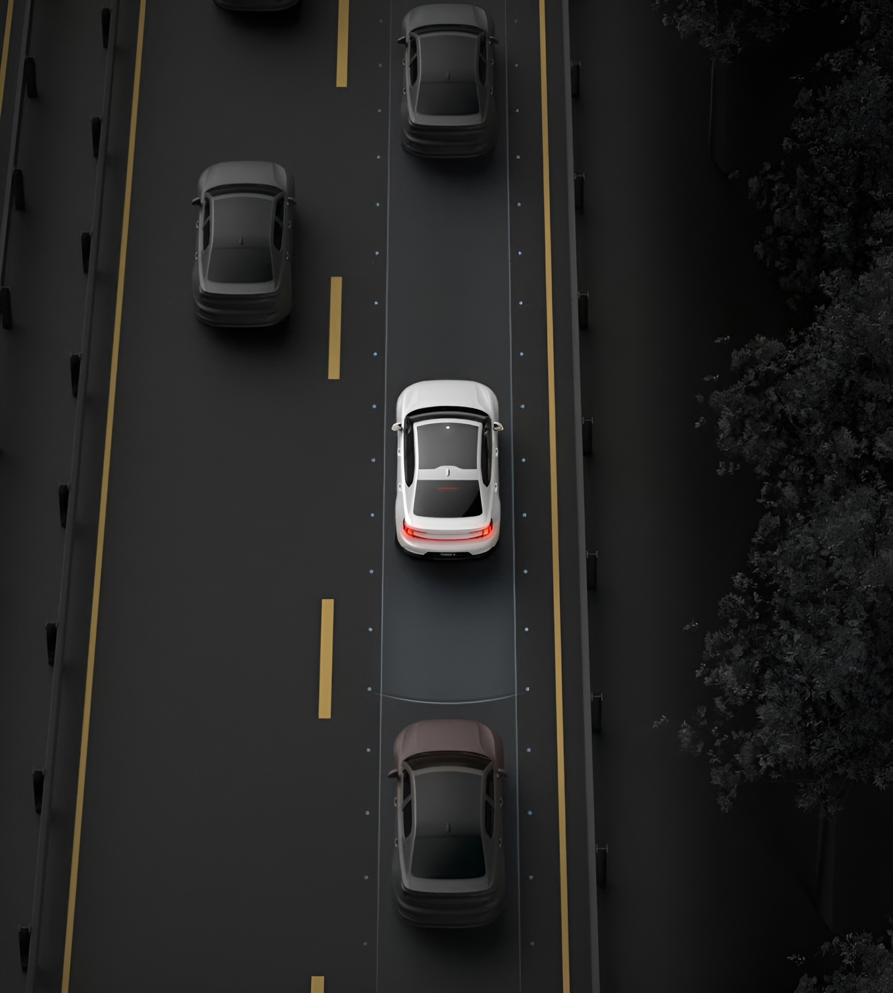 Illustration des fonctionnalités du pack pilot de la Polestar 2