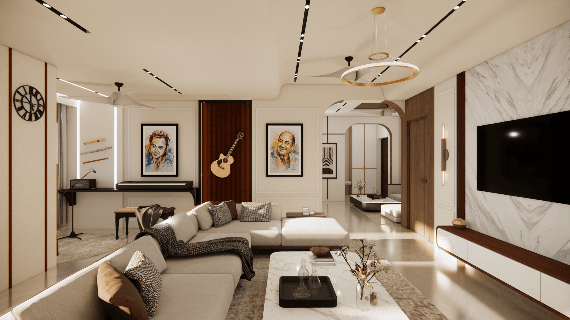 Project showcase image featuring a modern, refined interior.