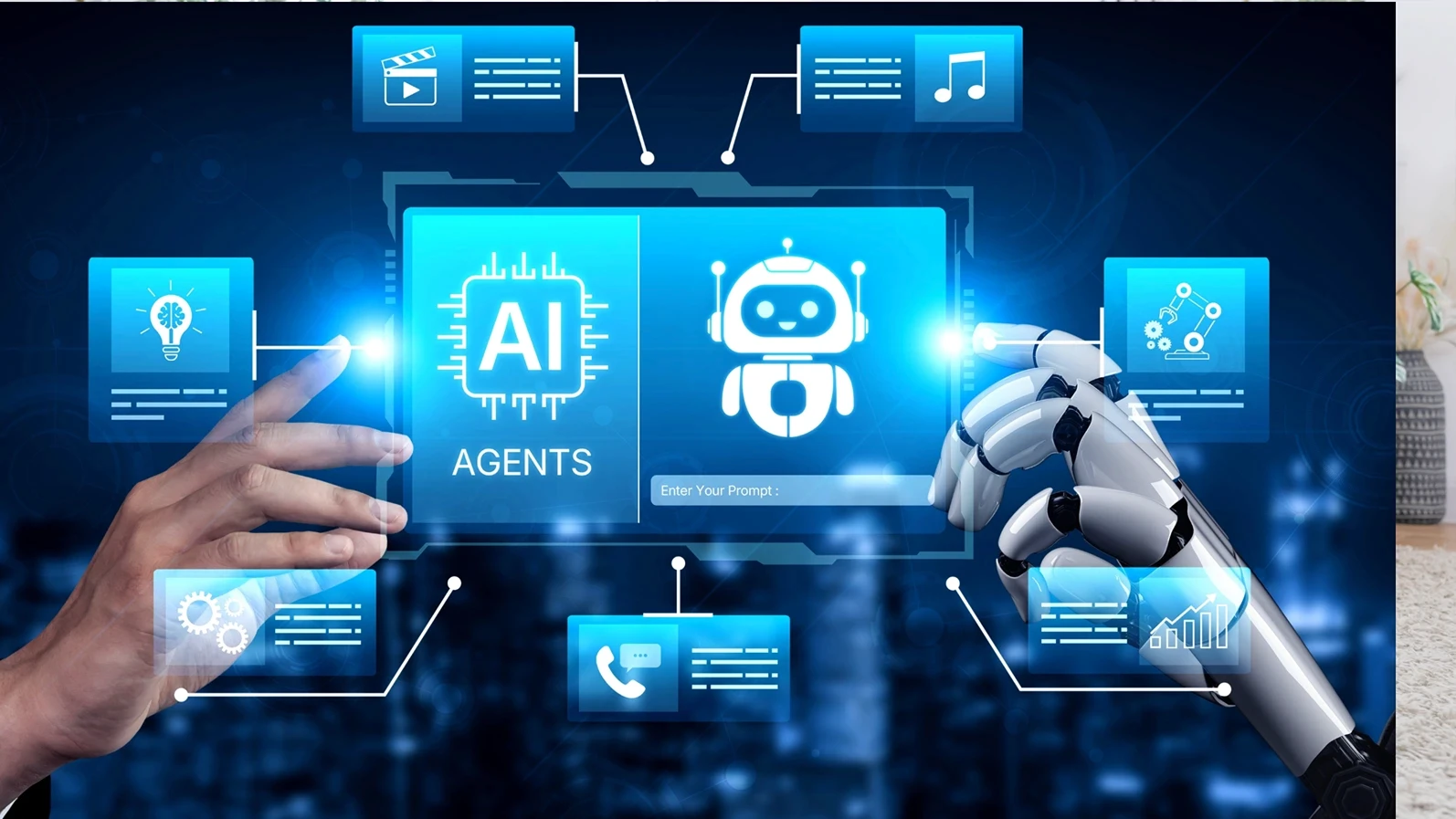 AI agents orchestrate tasks across chat data, calls, and content. AI agents boost productivity with automation, and AI agents improve voice service quality with faster NLP cloud responses. Corpus
