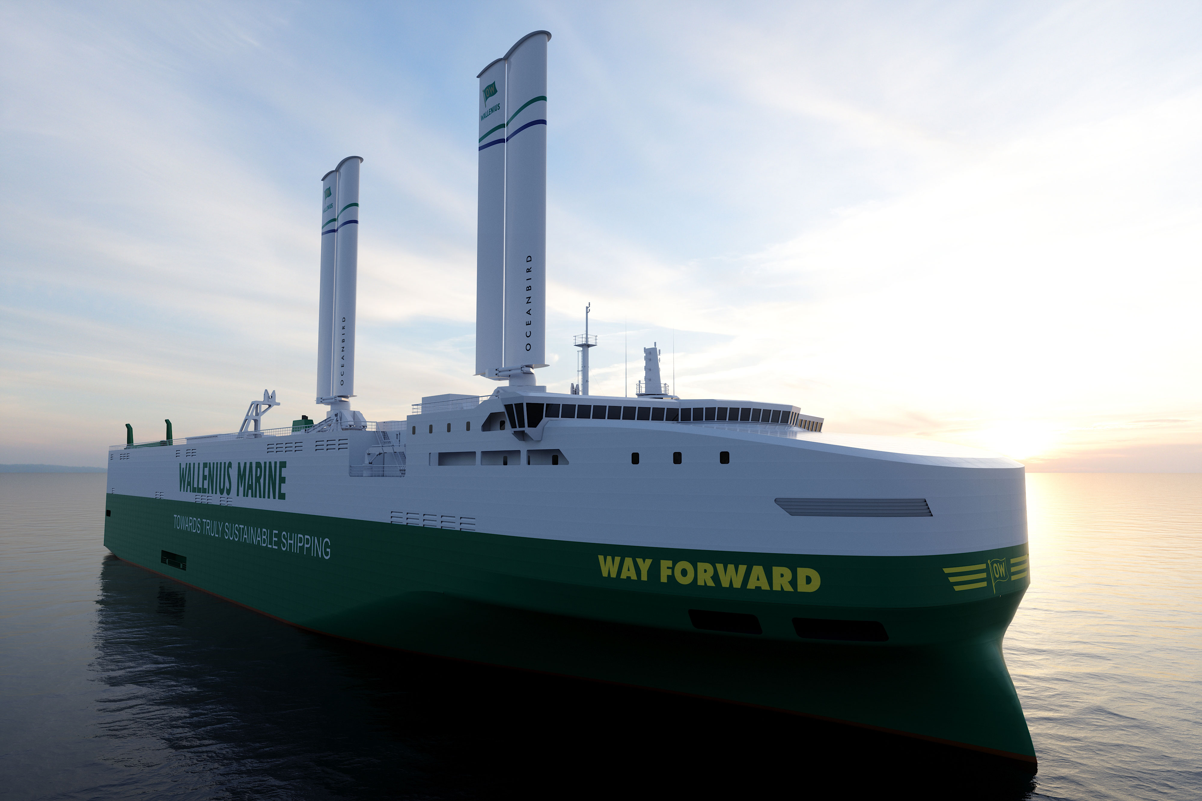 Visualisation of Way Forward with wing sails