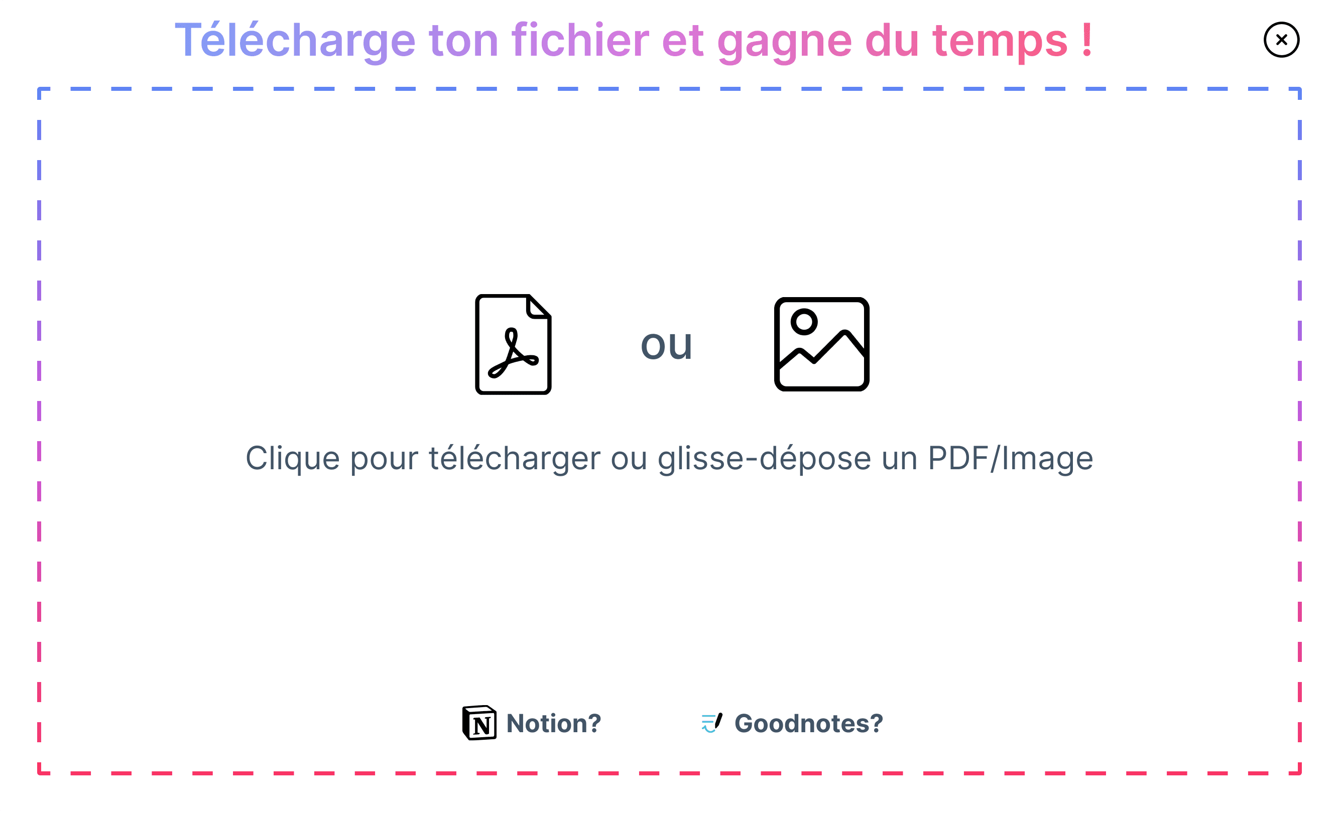 Importe ton PDF