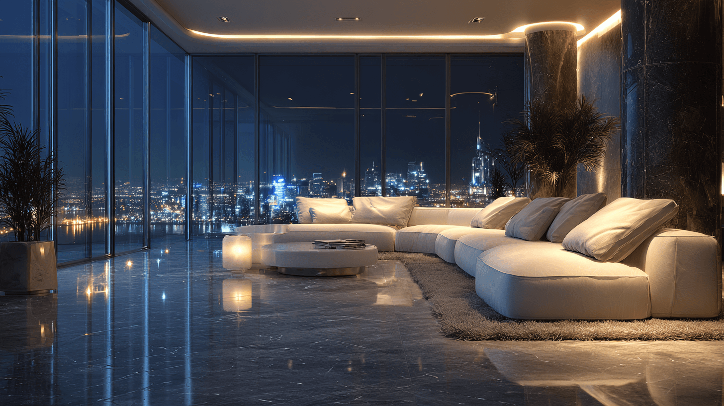 a room with a chair and a table