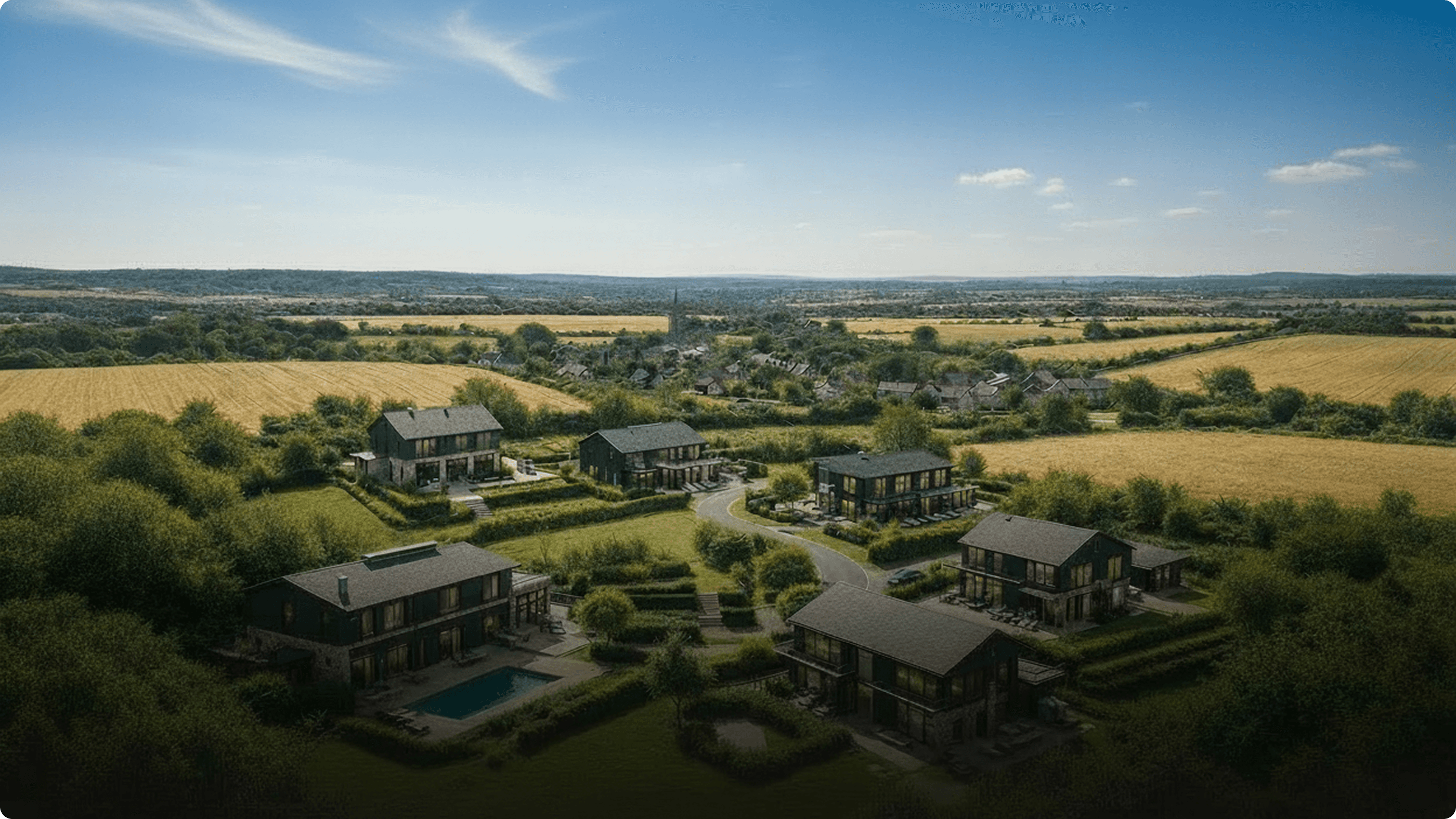 A view of developed properties