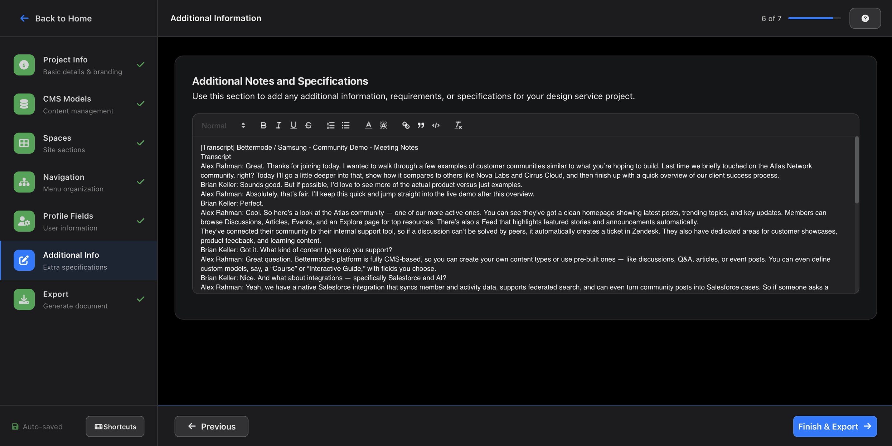AI Assistant for Design Documentation - Additional