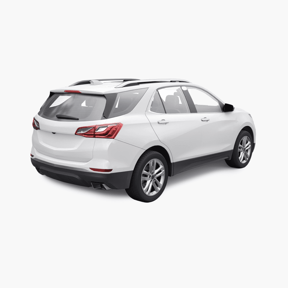rear view of white car