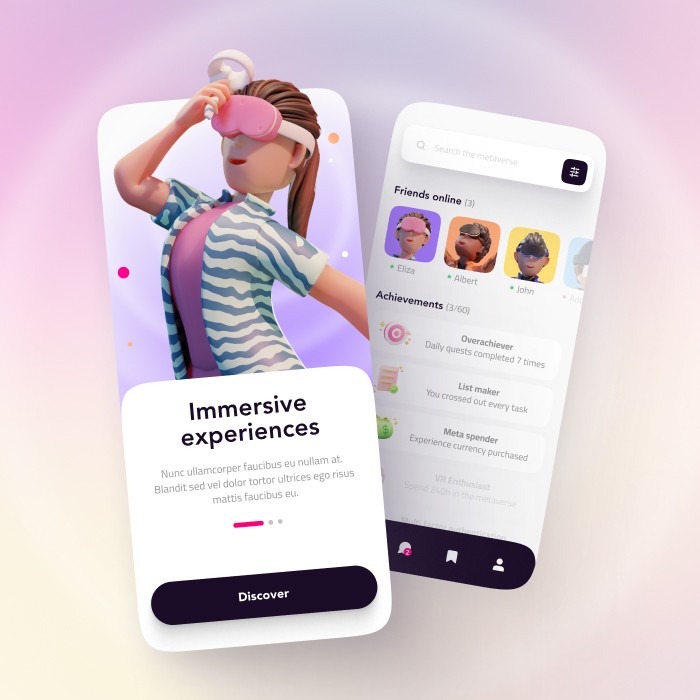 virtual reality mobile app ui design figma