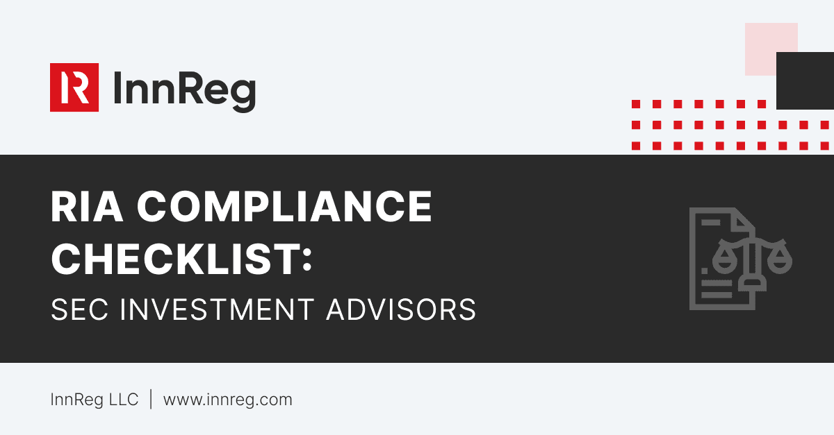 RIA Compliance Checklist for SEC Investment Advisors