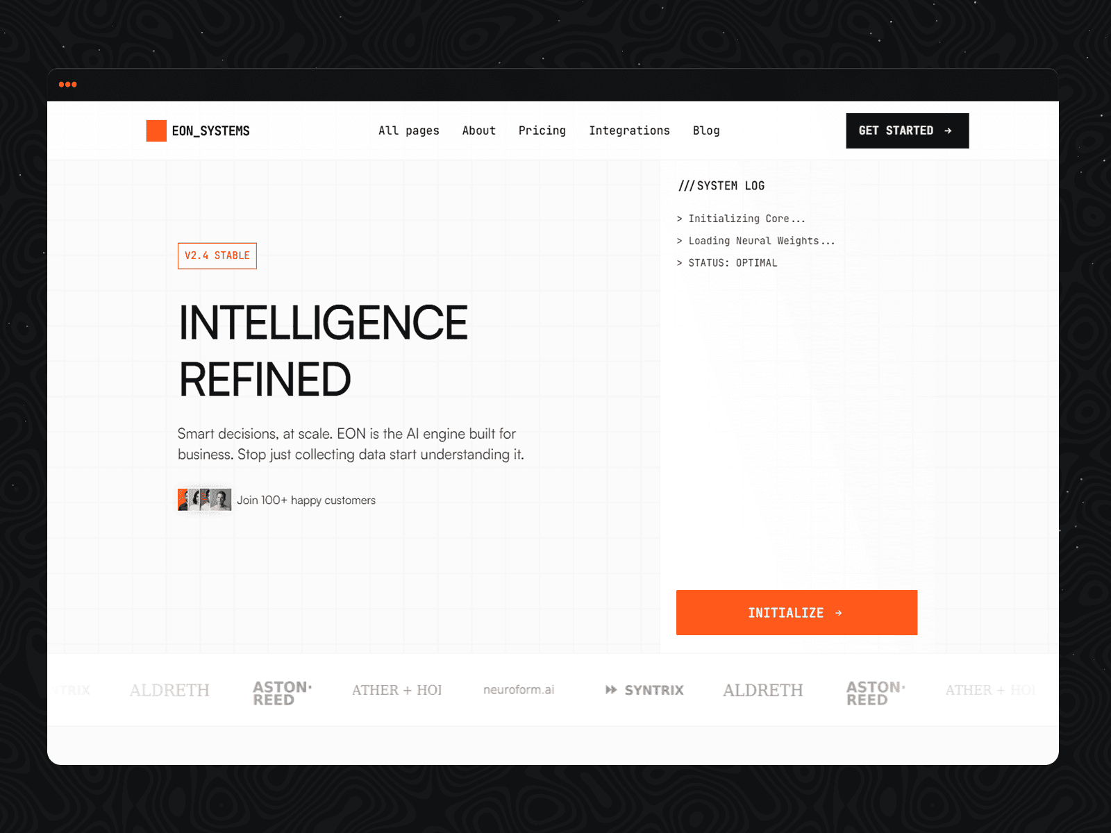 Image showcasing template EON