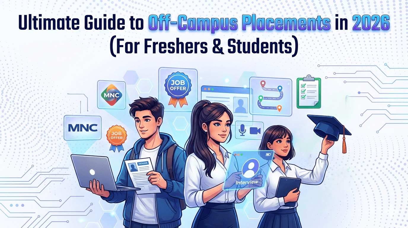 This is an image of Ultimate Guide to Off-Campus Placements in 2026 (For Freshers & Students)