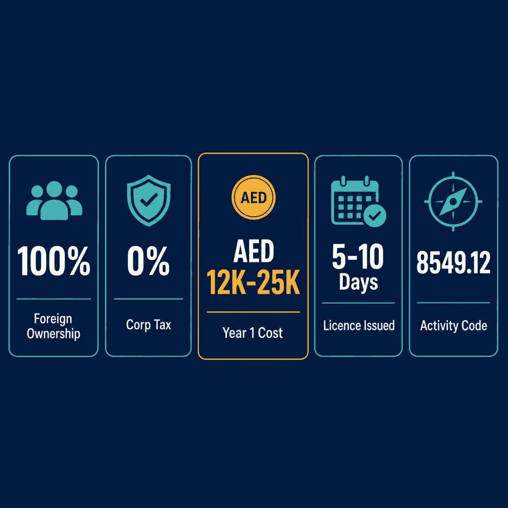 Infographic: Survival Training Business License in Dubai: Cost and Requirements