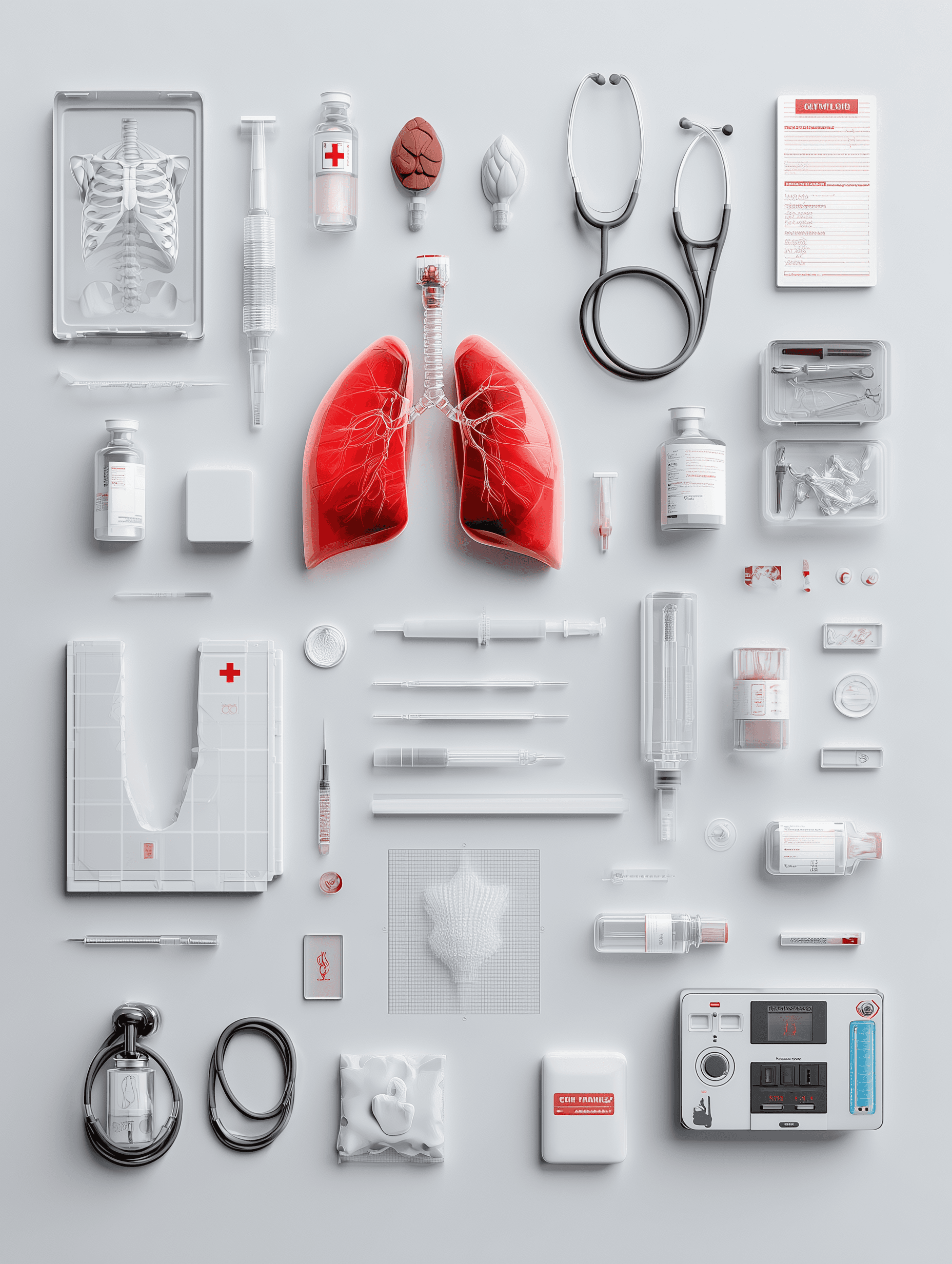 a 3D graphic representing Healthcare & Life Sciences