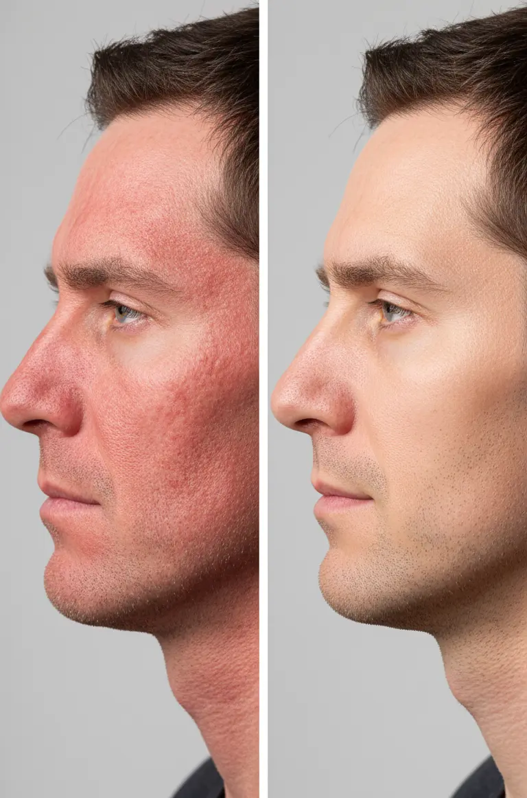 Before and after treatment