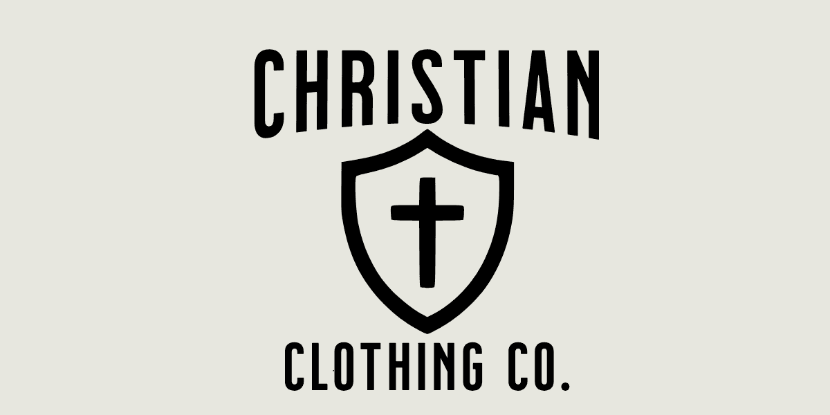 "Christian Clothing Co." features the logo that combines Christian symbolism with modern design, highlighting the brand’s values and mission.
