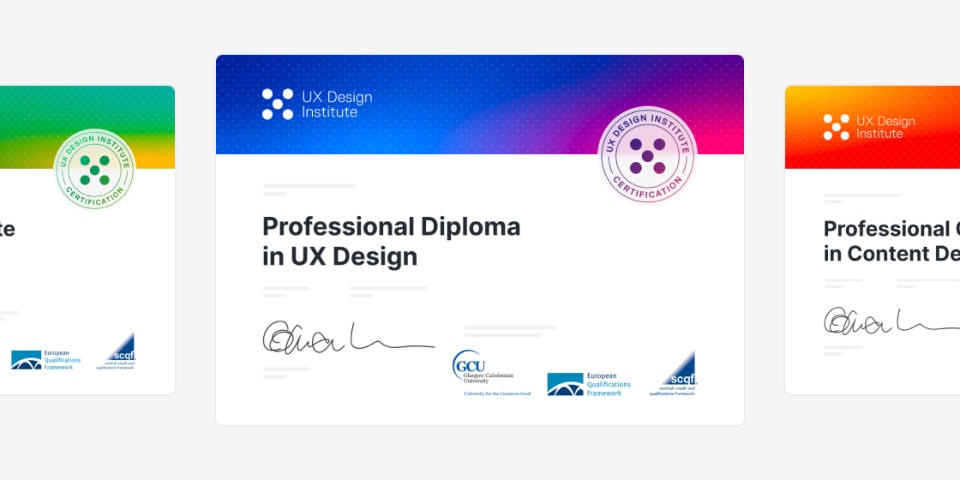 UX Design Institute certifcation