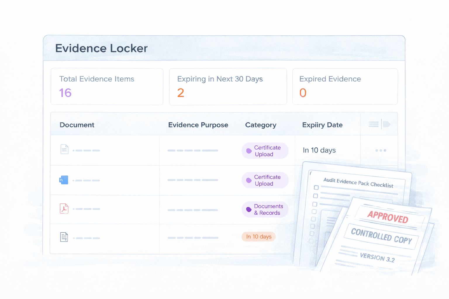 Evidence & audit pack automation