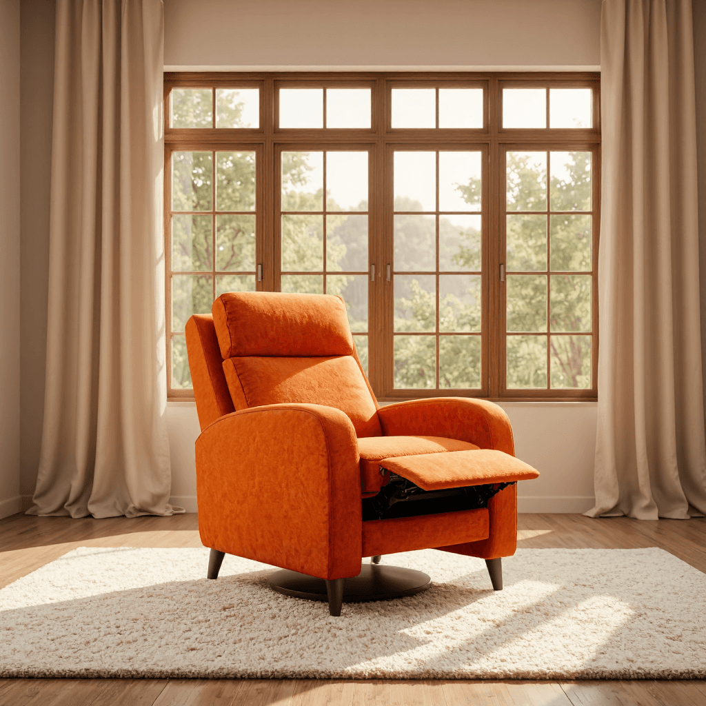 product photography of a reclining armchair for relaxation