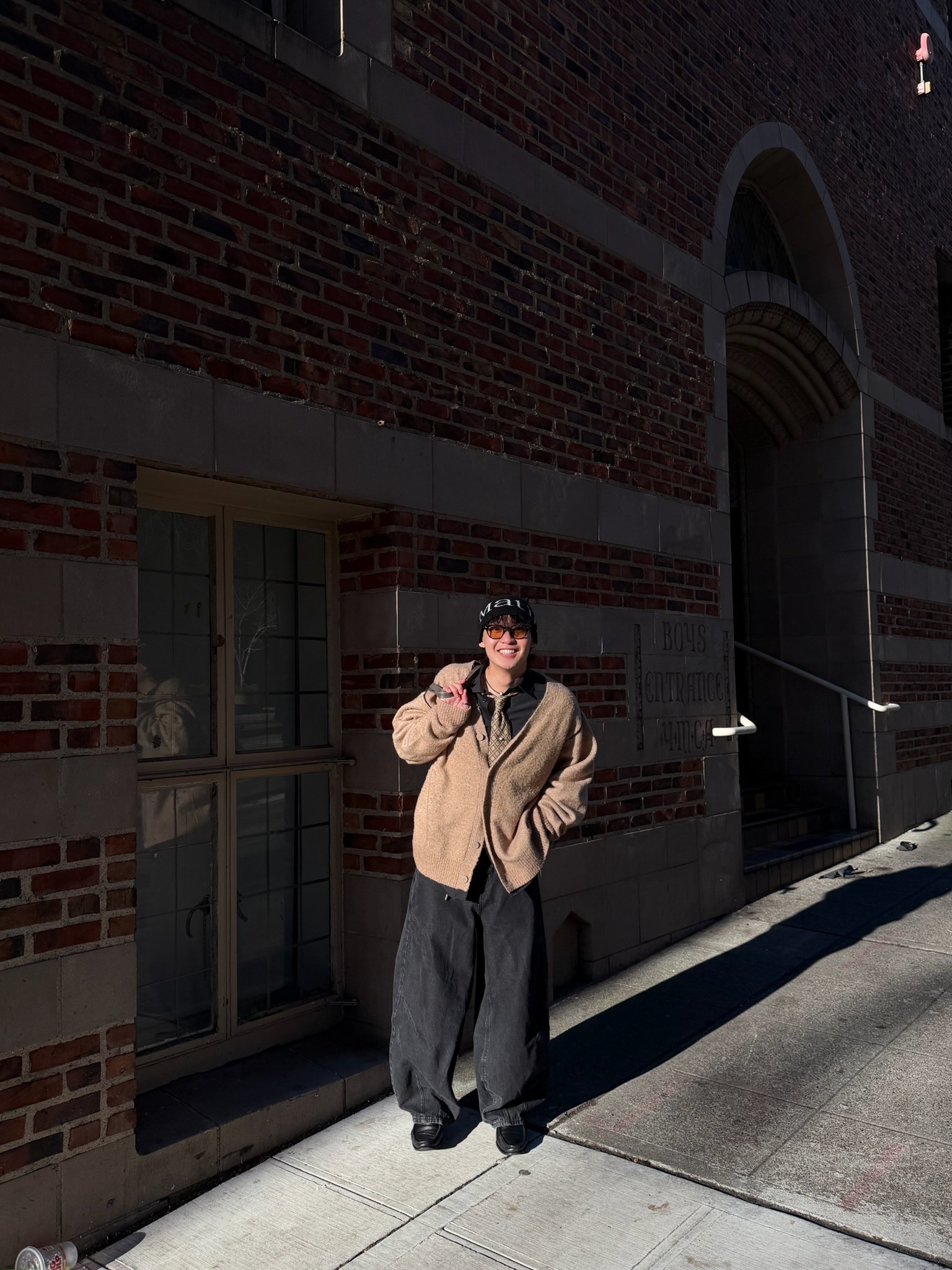 abstract orange butterfly with a light blue background