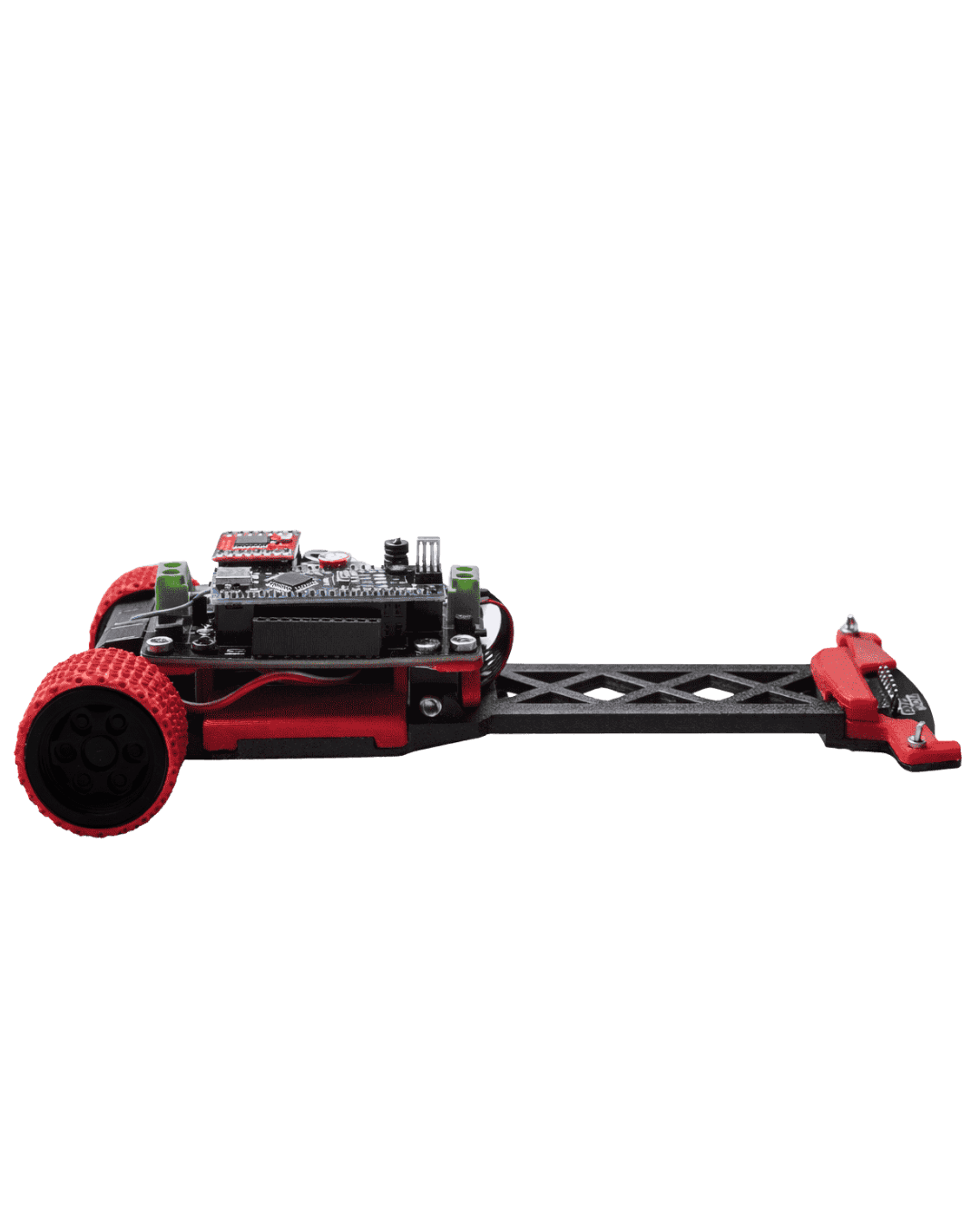 Mark 1 LFR side angle view – precise sensor arm geometry and wheel alignment