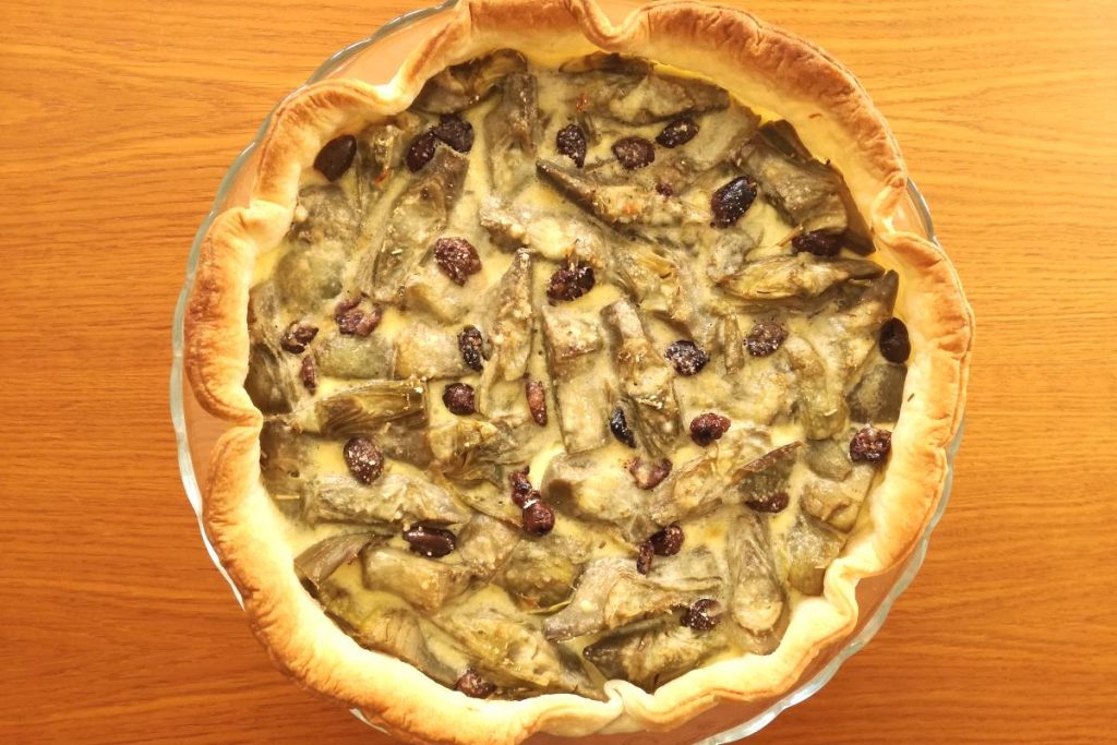 Quiche carciofi e olive