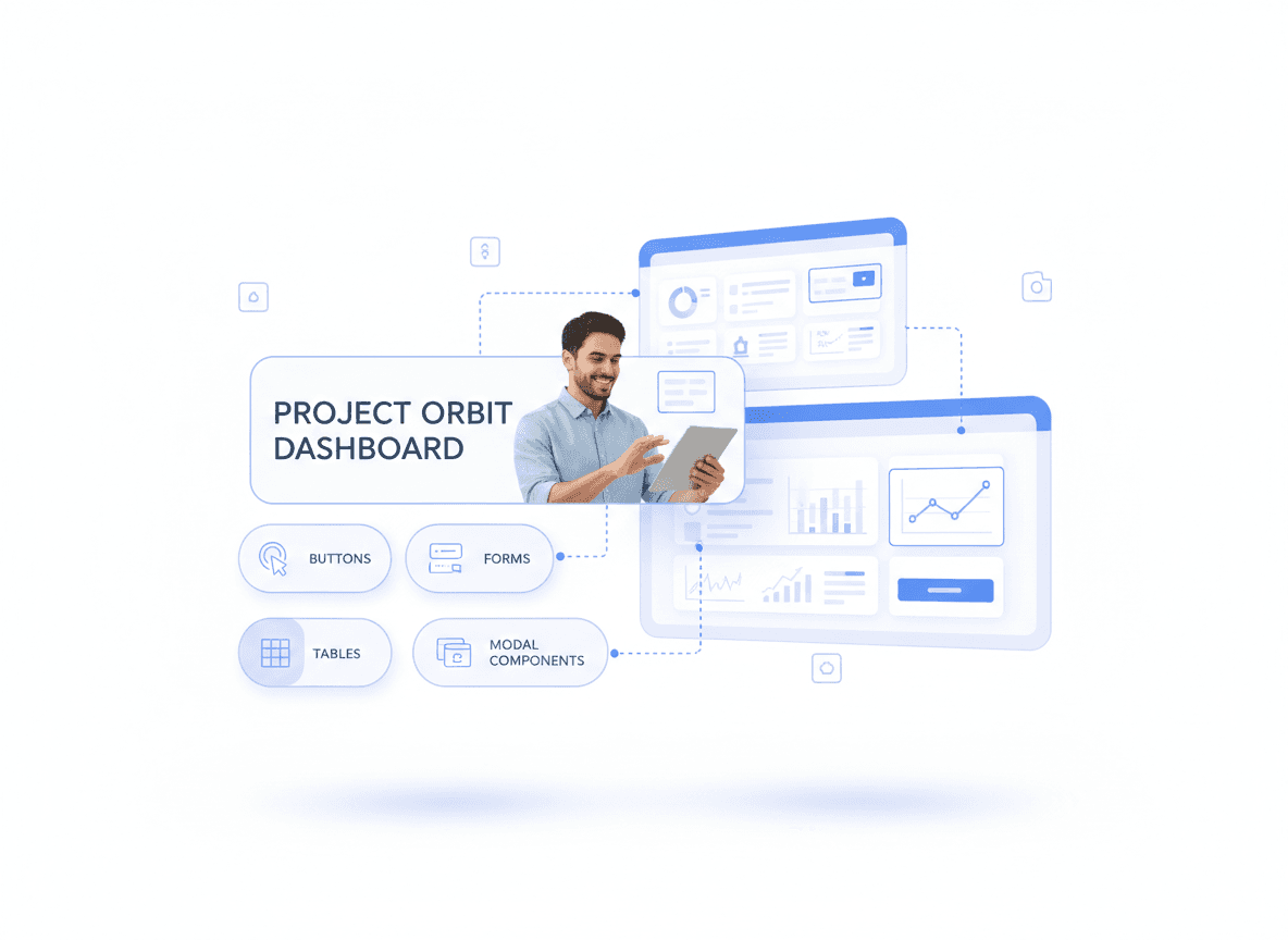 Reusable UI components from a shared design system enabling teams to ship new SaaS features twice as fast
