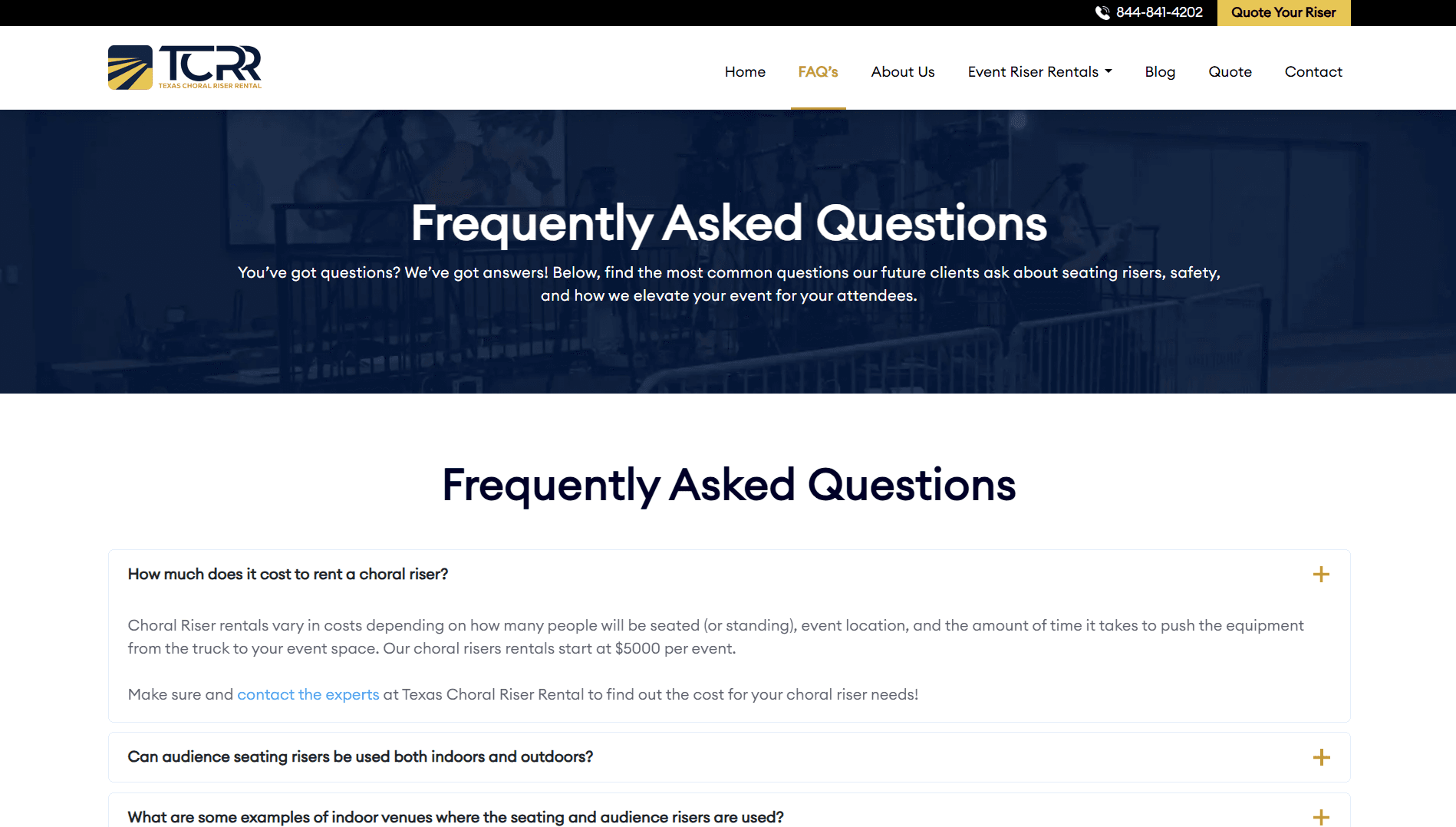 faq page