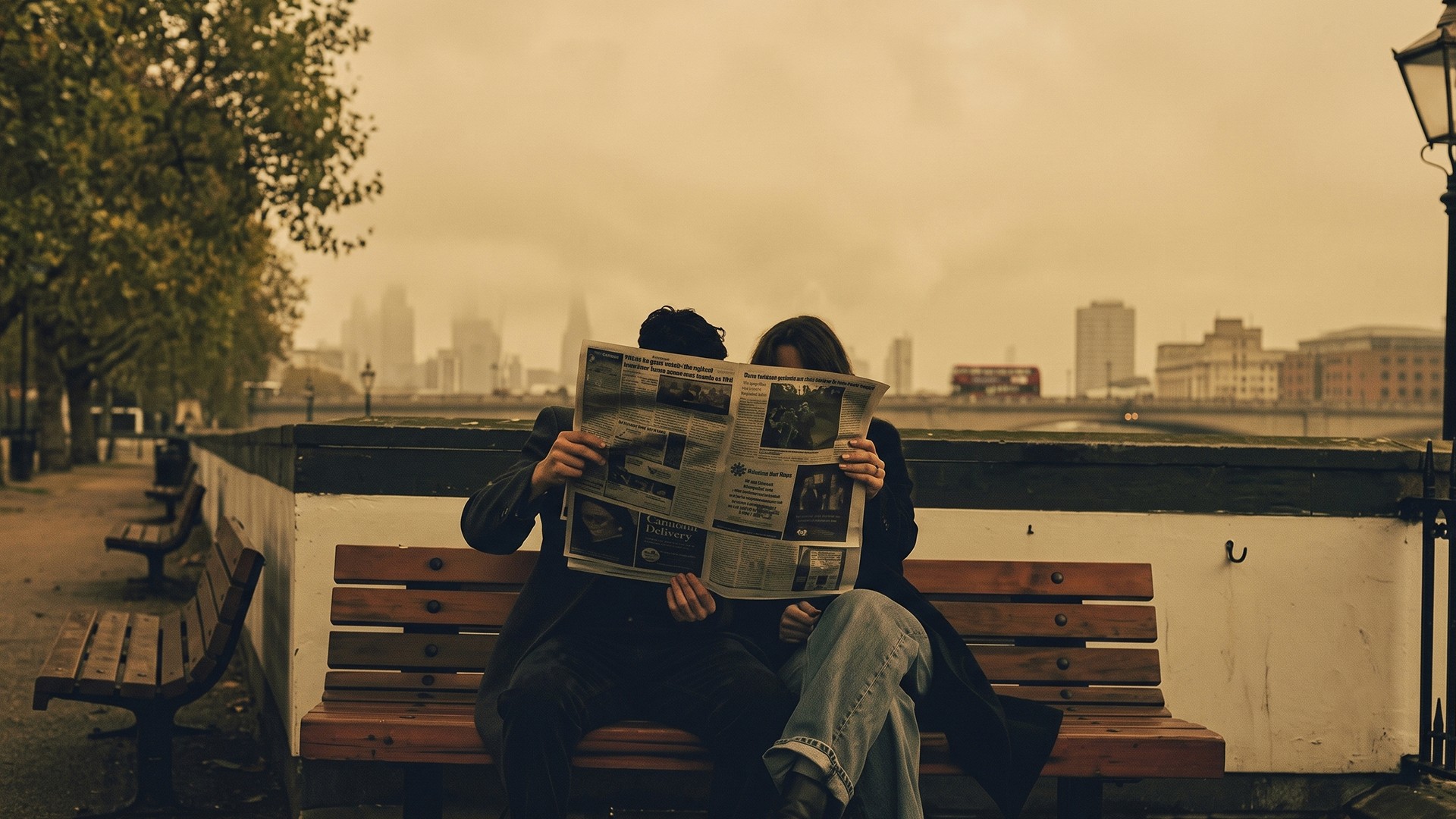 Scene shot through a doorway, using the foreground to create depth