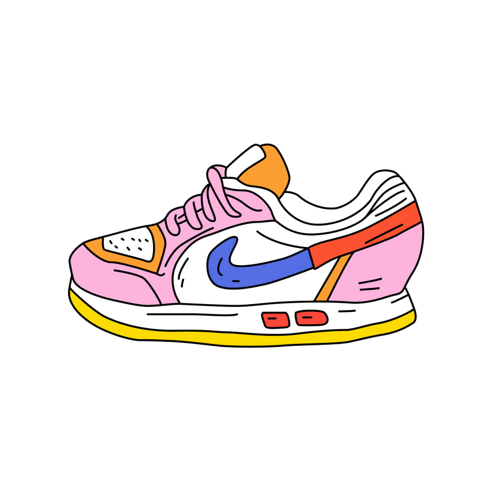 Vibrant Sneaker Illustration #0xWS9