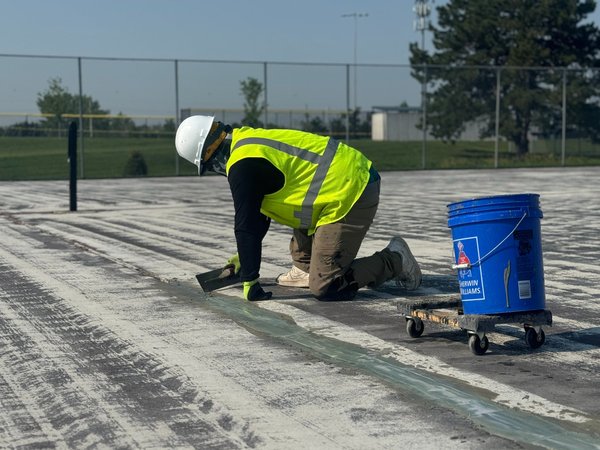Pro Track & Tennis Crew on the job