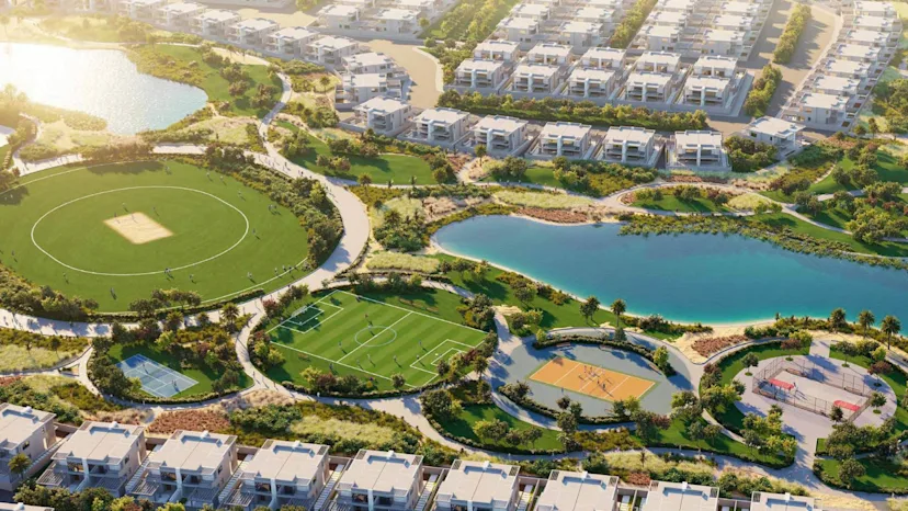 damac hills 2 community aerial view