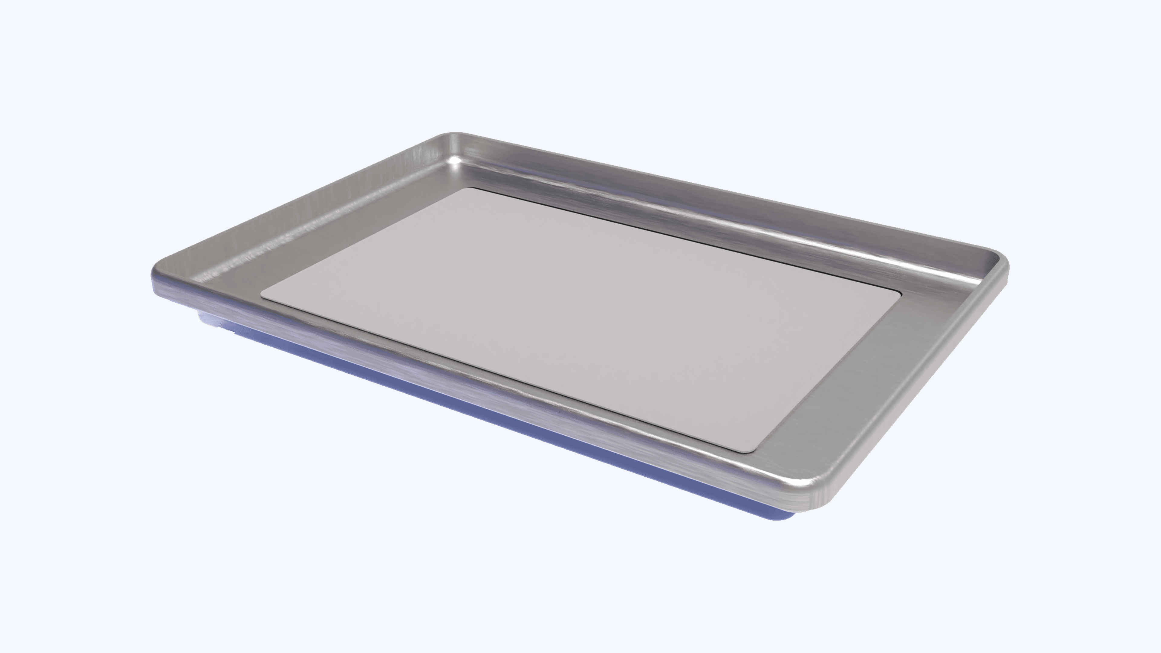 Close-up render of the Helm smart surgical tray with its NIR-ink detection surface