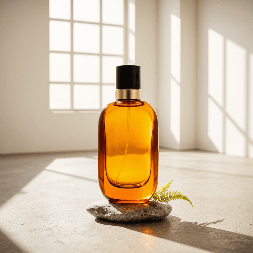 product photography of a bottle of fragrance
