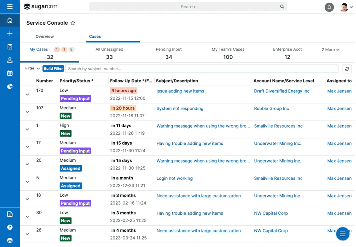 SugarCRM customer service automation&nbsp;