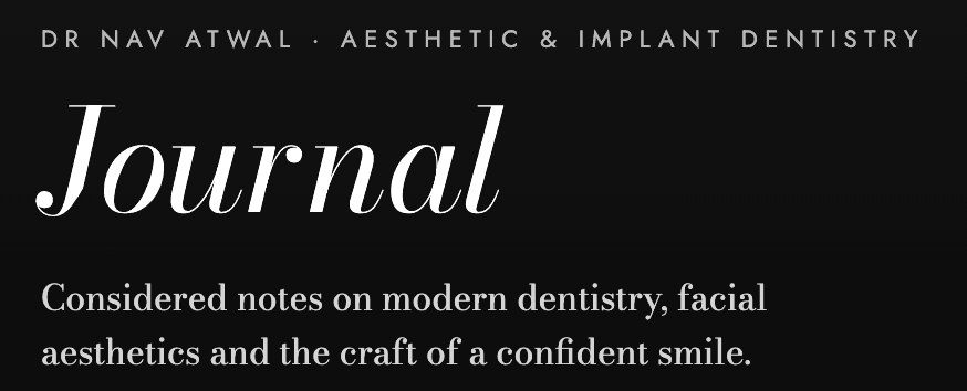 Dr. Nav Atwal's dental journal