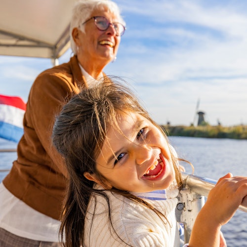 Windmill, Kinderdijk, boat tour, water