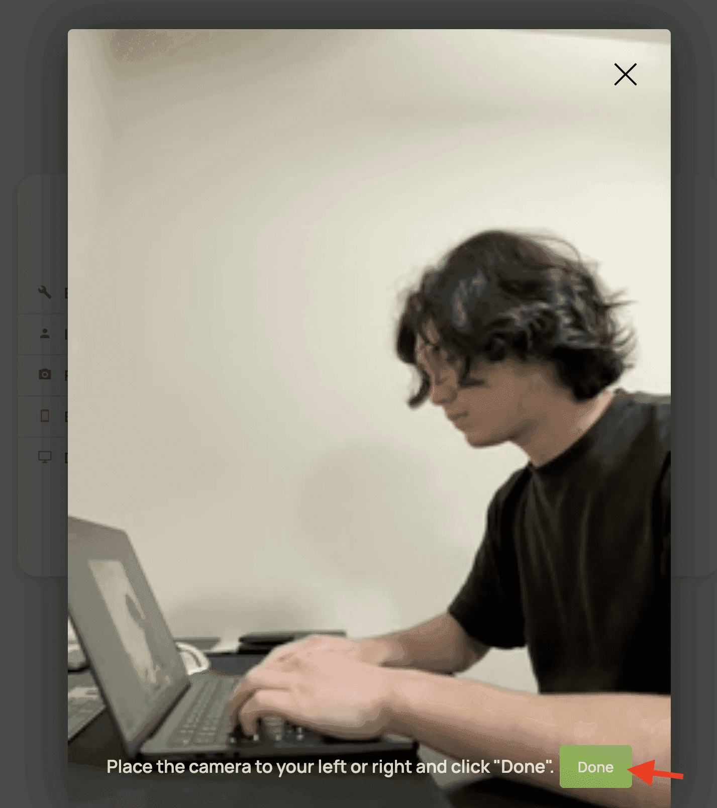 Connecting an external camera — screenshot 16