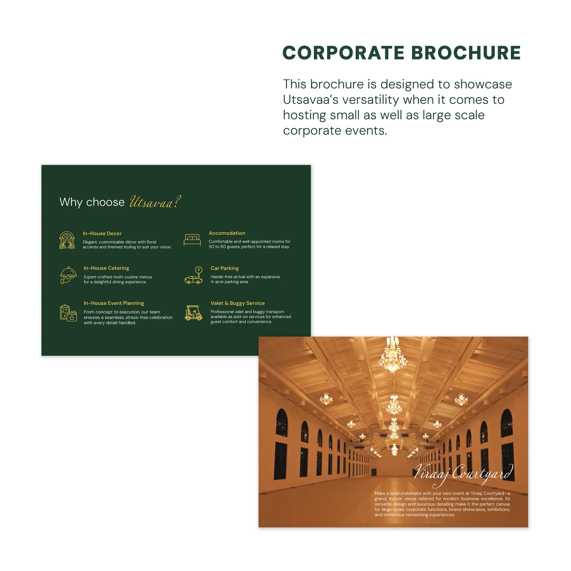 Corporate brochure for Utsavaa
