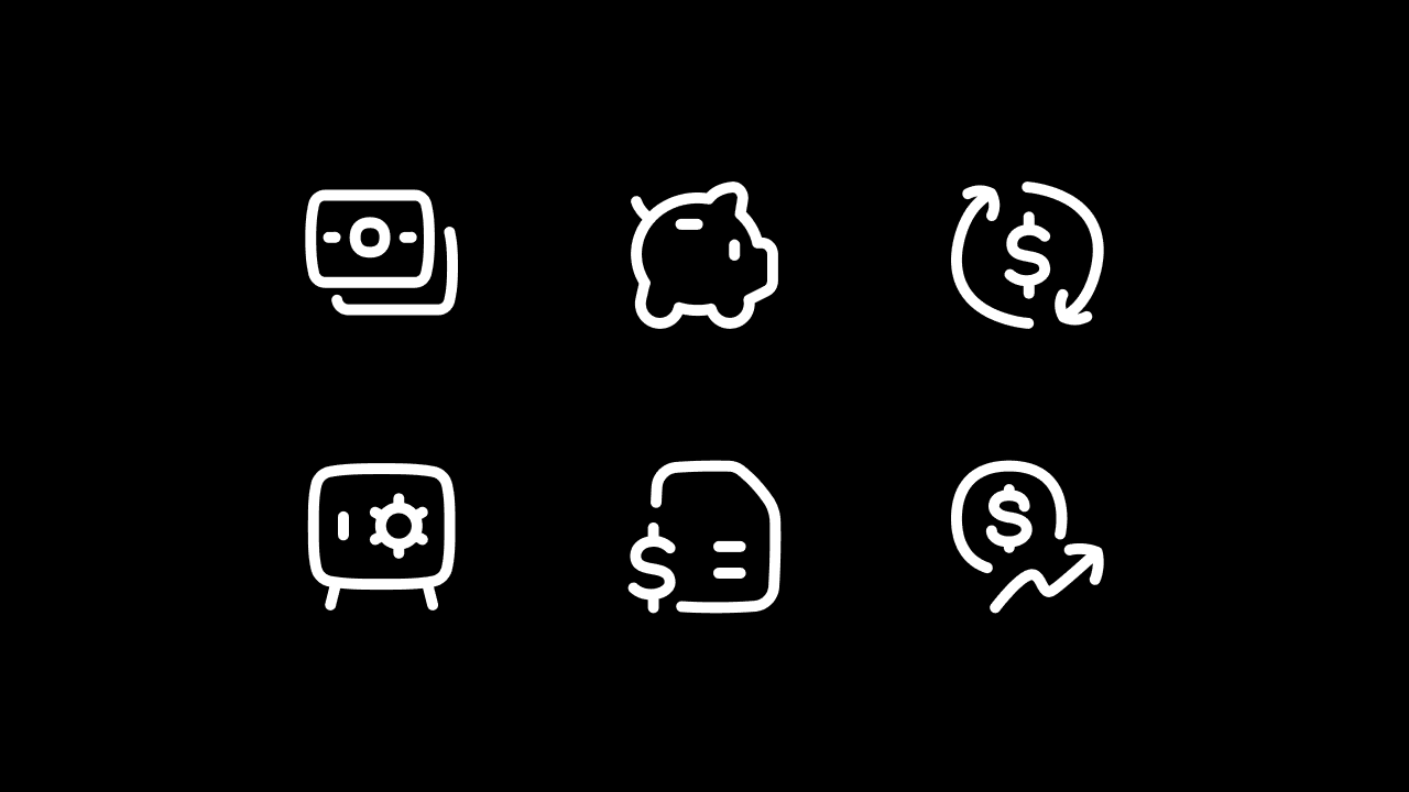 Flex Line Finance Icon Set