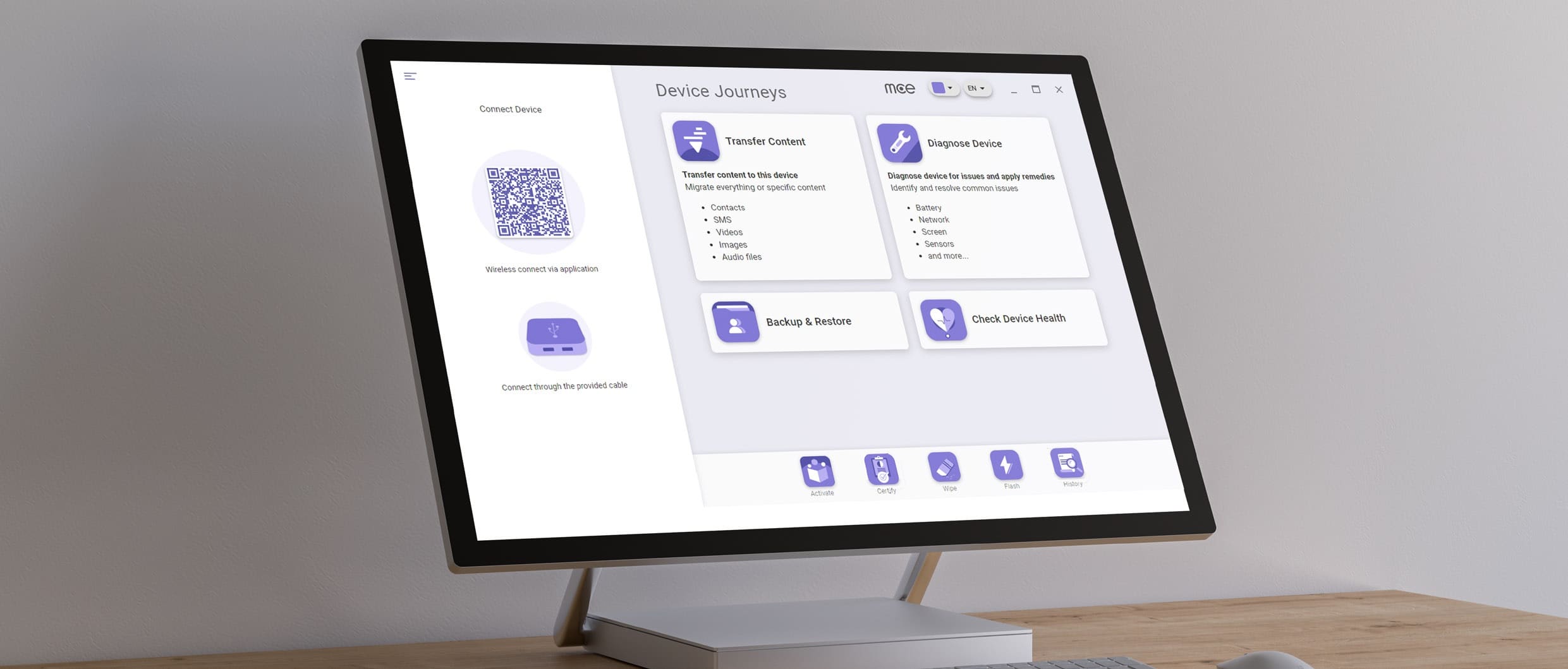 mce Launchpad on screen