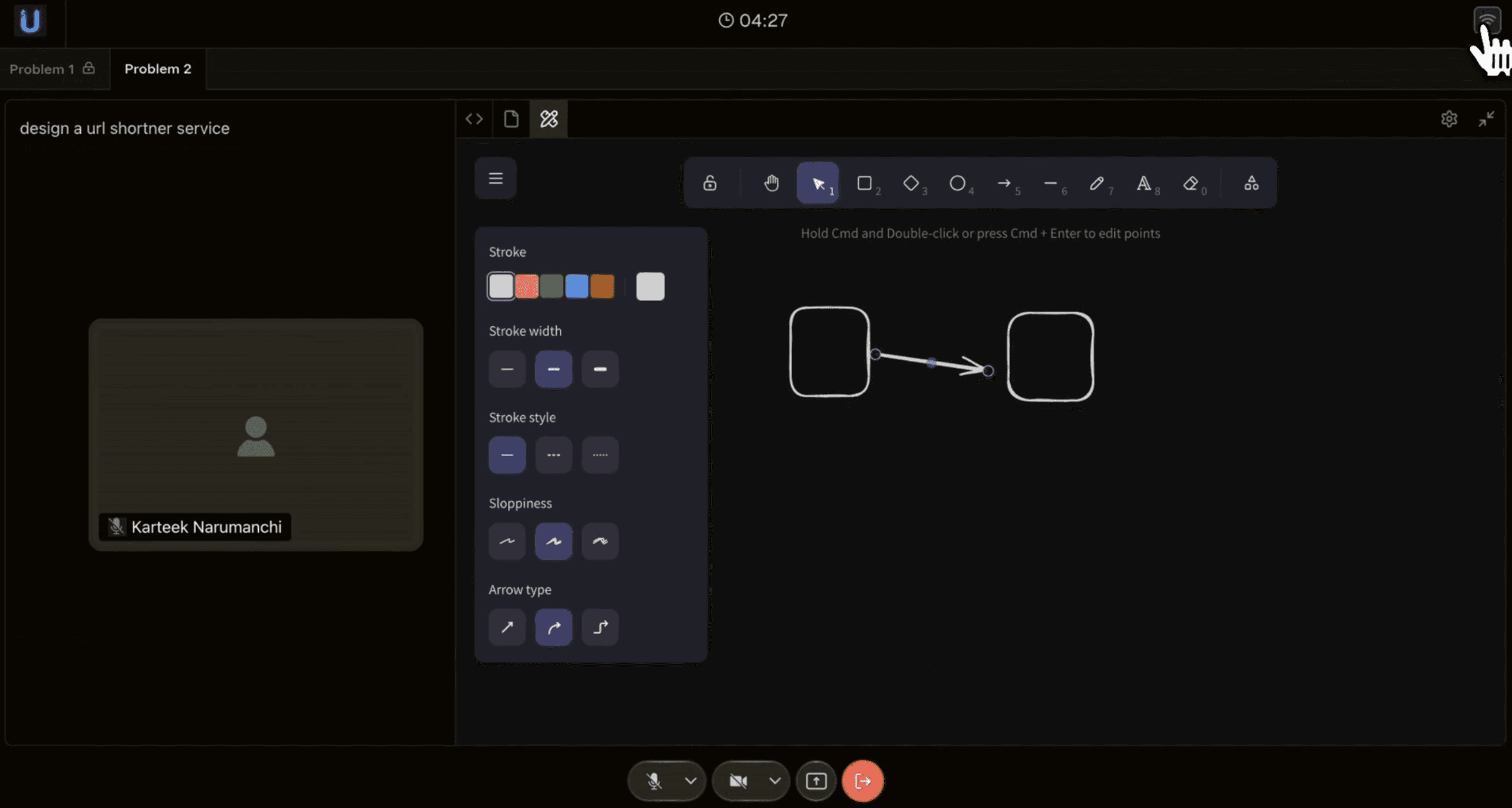 Clicking on settings icon