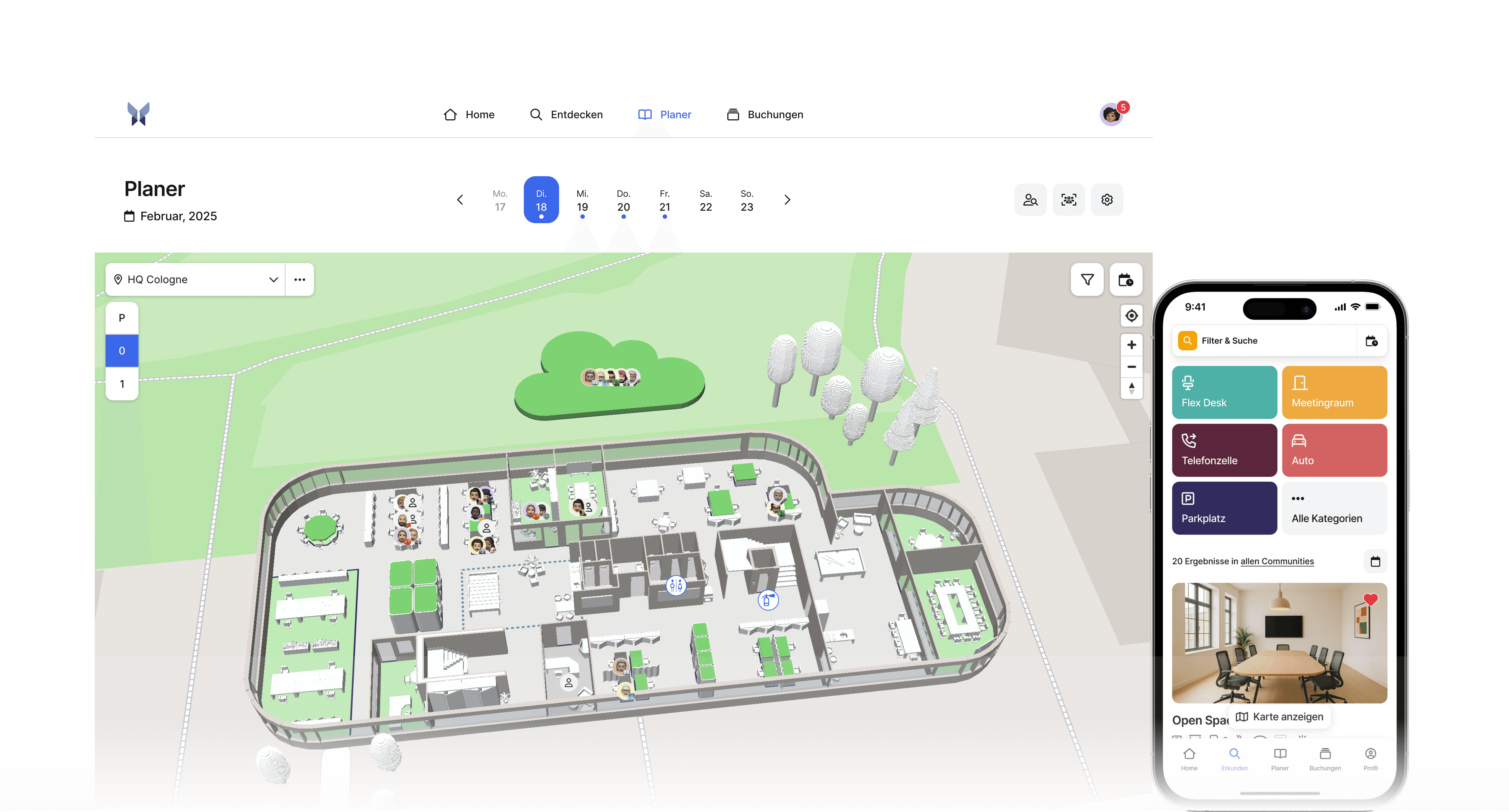 Immer freie Räume finden mit dem Raumbuchungssystem von anny 